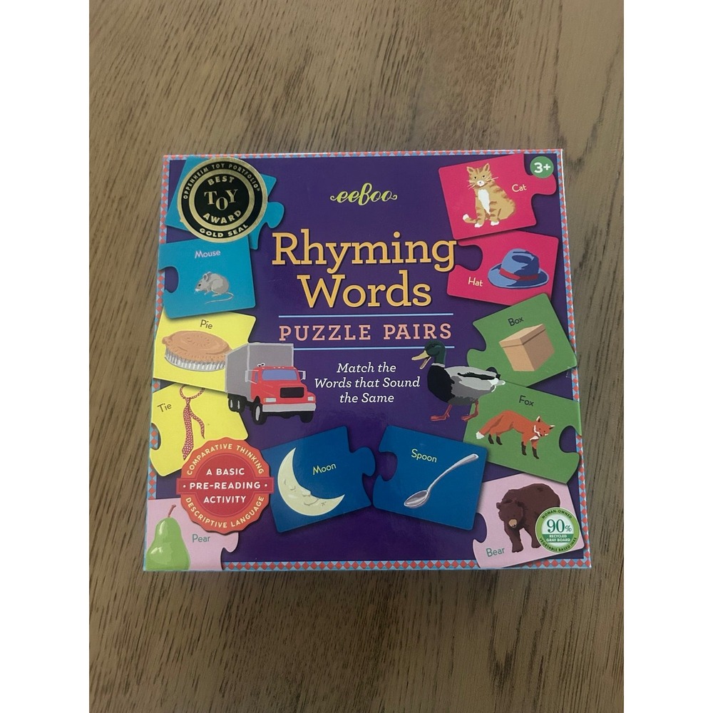 Ceeboo Rhyming Words Puzzle Pairs Educational Activity 3 Years & Up